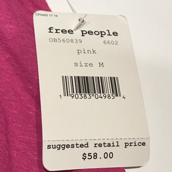 Free People Vibes Tank Top Pink Linen Medium - Picture 8 of 8